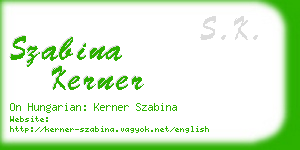 szabina kerner business card